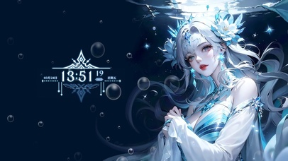 4K水中的洛神仙子