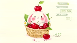 可爱樱桃小兔