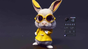 4K 墨镜小兔子