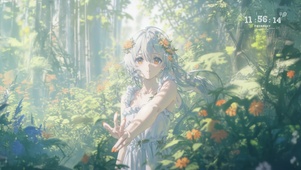 唯美花园少女