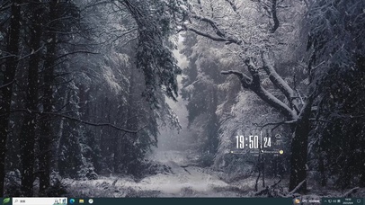 雪天迷雾森林主题