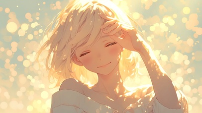 唯美梦幻闭眼美女