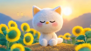 阳光下的小猫咪