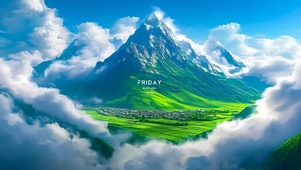 远处的青山云海