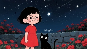 少女与黑猫