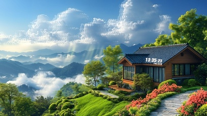 治愈清新山间别墅