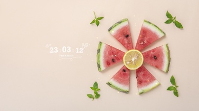 清新小暑夏日西瓜