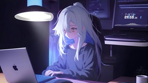 工作的女孩