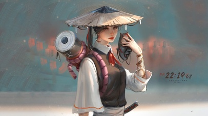 4K古风忍者女孩