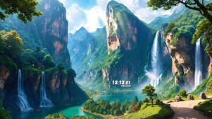山川瀑布