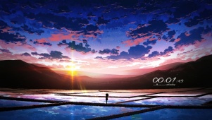 4K夏日唯美夕阳星空