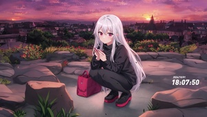 白发黑衣少女