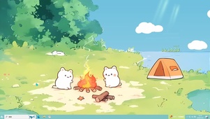 露营的猫咪