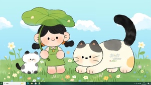 少女与猫 治愈