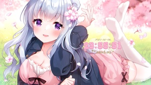 樱花树下的美少女