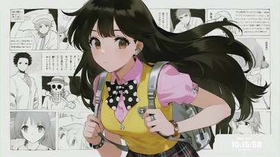 背着书包的小女孩