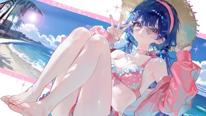 米塔-海边泳装少女