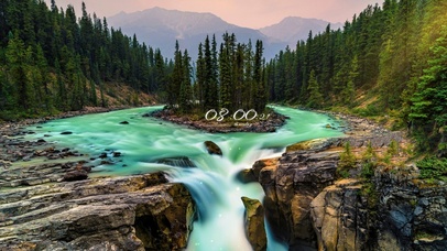 4k唯美山间泉水