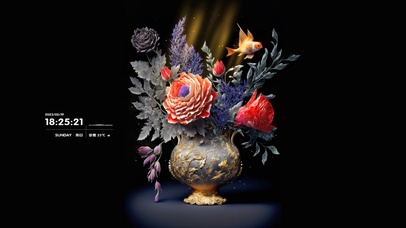 4K 花开富贵，十全十美。