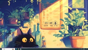 清新小黑猫