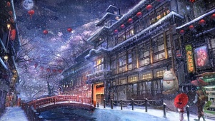 雪景下街道