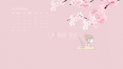 瑜伽女孩（含日历、时钟）