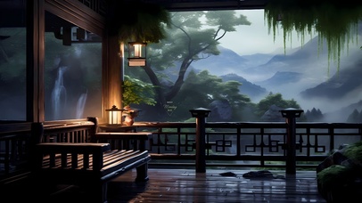 4K江南古风烟雨楼台