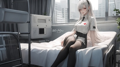 长腿制服护士美女