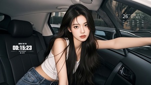 车内美女