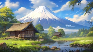 4K 唯美富士山下