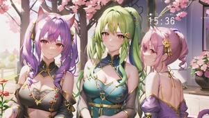 唯美性感午后樱花阁少女