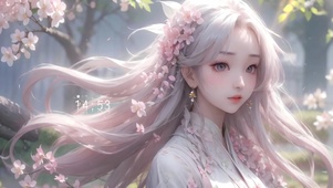 4k可爱樱花女孩