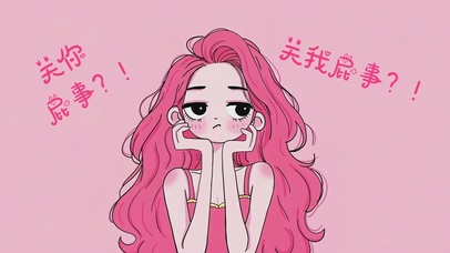 粉色少女关你屁事拒绝内耗壁纸