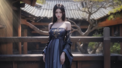 羞涩古风汉服美女