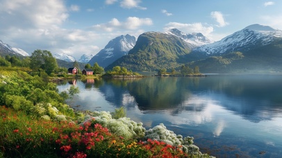 4K 幽静户外 蓝天白云