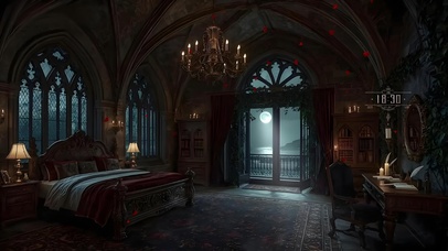 月夜の哥特式城堡