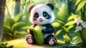 萌萌的小熊猫