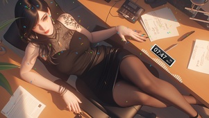 休息片刻的气质美女