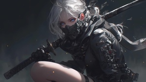 白发美女战士