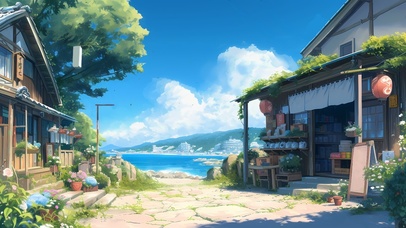 治愈 海边便利店