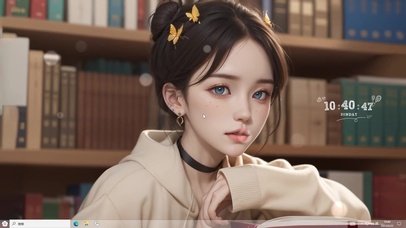 图书馆清纯少女