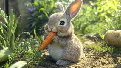 可爱呆萌小兔子