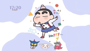 头上两个包的蜡笔小新