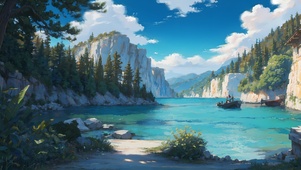 盛夏湖色