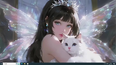 梦幻天使抱猫少女主题