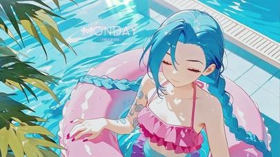 金克斯的清新泳池派对