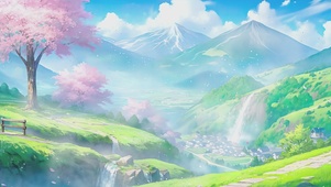 动漫AI场景护眼壁纸