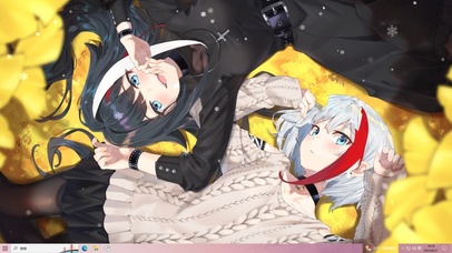 花团中的黑白美女