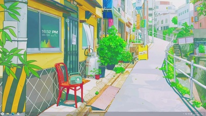 4K 唯美治愈日系城市街道主题