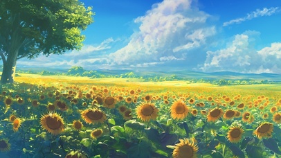 治愈 向日葵花田